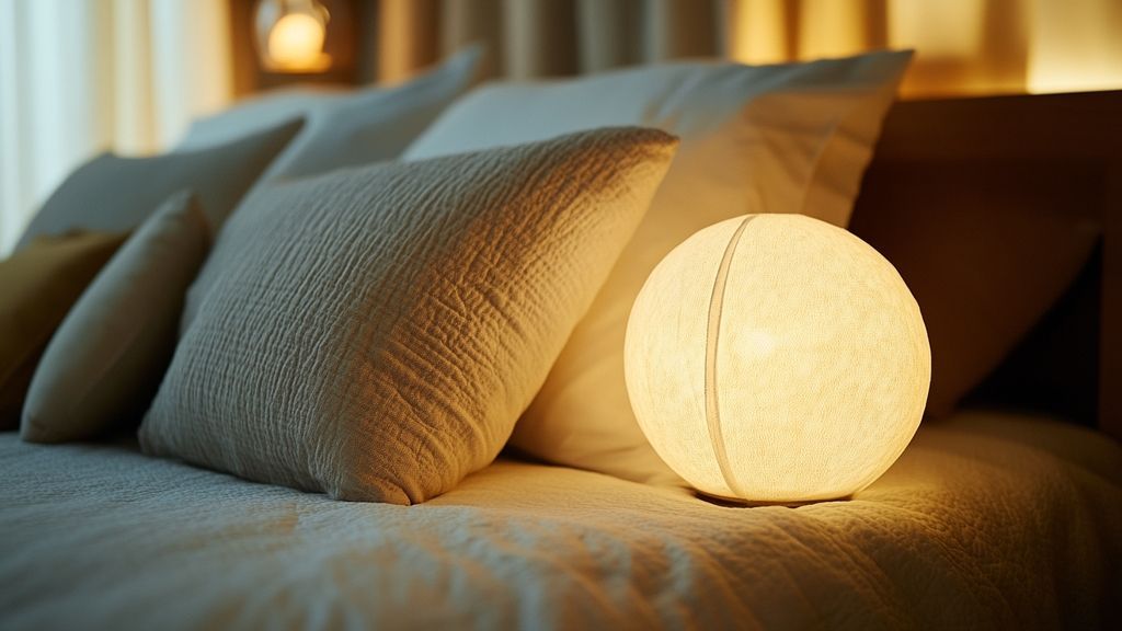 Quelles idées d'éclairage pour une chambre beige rosé